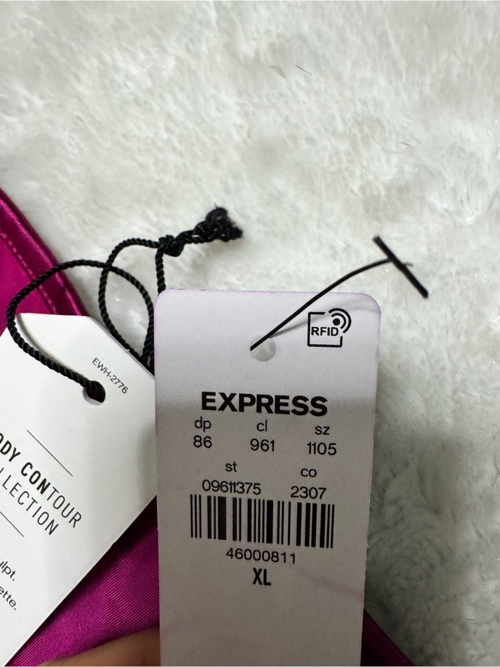NWT- EXPRESS Body Contour Satin Long Sleeve Corset top - Picture 6 of 13